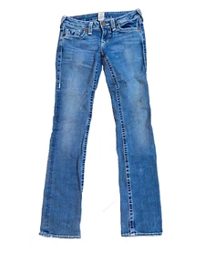 True Religion Women's Size 29W x 33L Johnny Big T Jeans Made In USA Y2K - Picture 1 of 11