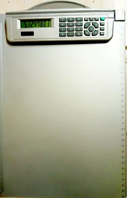 MAUL Klemmbrett mit intelligentem Taschenrechner DIN A4 silber Aluminium 2325495 - Bild 1 von 2