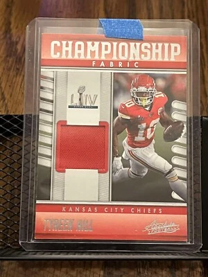 TYREEK HILL 2023 ABSOLUTE "CHAMPIONSHIP FABRIC" CHIEFS WORN JERSEY PATCH RELIC!! - Image 1 of 2