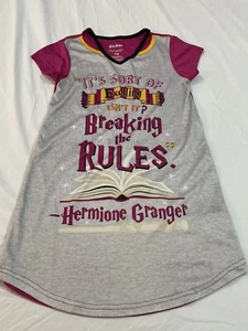 Harry Potter Girl's Hogwarts School Hermione Granger Nightgown Size 7/8 - Picture 1 of 5