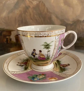 LAZARUS & ROSENFELD Victoria Austria TEACUP & SAUCER 1883-85 Antique - Picture 1 of 17