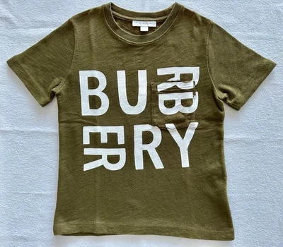 NUEVA CAMISETA BURBERRY BOY Verde/Khahi 6Y/120 cm Foto 1 de 2