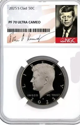 [2 Week Shipping] 2025 S Kennedy Half Dollar 50C NGC PF70 Ultra Cameo Bx72 - Image 1 of 2