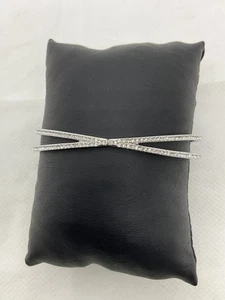 Nadri Crystal Pave Criss-Cross Hinged Bracelet - Picture 1 of 5