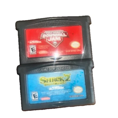 Nintendo Gameboy Advance 2 game package, Shrek 2 & Tony Hawk’s Downhill jam - Image 1 of 2