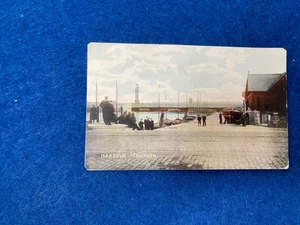 NEWHAVEN   EDINBURGH  VINTAGE POSTCARD  HARBOUR - Picture 1 of 4