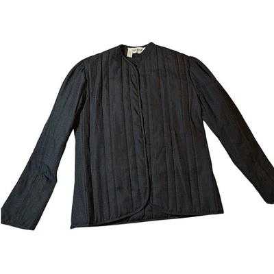 Jaqueta acolchoada Judy Bond feminina média preta texturizada manga longa - Imagem 1 de 4