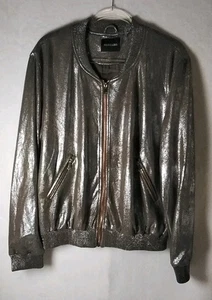 Dolce Cabo Gr. Lg schimmernd silber/bronze Full Zip/Taschen - gefütterte Bomberjacke  - Bild 1 von 14