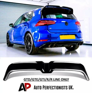 VW Golf R GTD GTI Oettinger Style Rear Gloss Black Boot Spoiler Wing MK7 MK7.5 - Picture 1 of 14