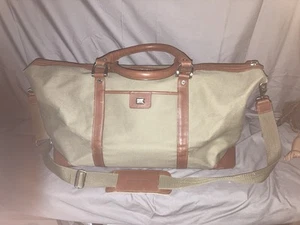 Cutter & Buck hellbraun Canvas & Leder Seesack Reisetasche gebraucht, in einwandfreiem Zustand - Bild 1 von 18