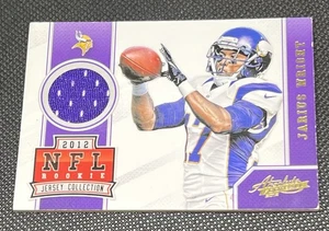 Parche de camiseta de novato Panini Absolute Jarius Wright 2012 #14 Minnesota Vikings - Imagen 1 de 3