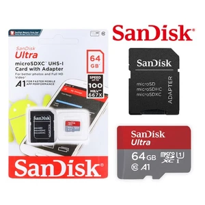 SanDisk Micro SD Card 64GB TF SD SDXC Class10 Mobile Phone Tablet Memory 120MB/s - Picture 1 of 3