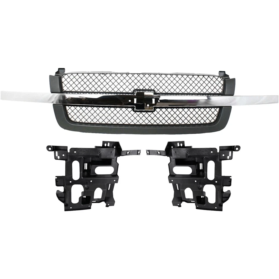 Grille Grill for Chevy Chevrolet Silverado 1500 Classic HD 2500 3500 Truck 03-06 - Image 1 of 4