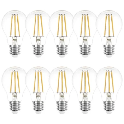 10 x LED Filament Glühbirne 4W = 40W E27 Glühlampe Glühfaden warmweiß 2700K 360° - Bild 1 von 2