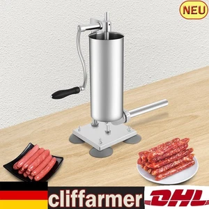 Salumiera in acciaio inox 3L ripieno insaccatiera carne utensili con 4 tubi di riempimento - Foto 1 di 18