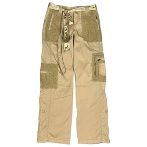 Abercrombie Fitch Y2K Cargo Pants Womens 4 Paratrooper Low Rise Baggy Grunge - Picture 1 of 17