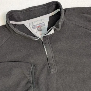 Peter Millar Warmth 1/4 Zip Fleece Pullover Sweater Men's L Logo Spellout Brown - Picture 1 of 8