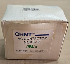 Chint AC Contactor NCK3-25 120V 50/60Hz New Open Box - Picture 1 of 6