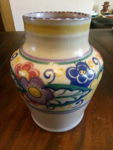 Carter Stabler Adams (Poole) Hand Painted Baluster Vase - Pattern EN 1920s 6.25" - Picture 1 of 12