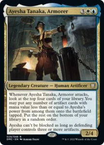 AYESHA TANAKA, ARMORER mtg NM-M Commander Dominaria United 1 Rare - Picture 1 of 1