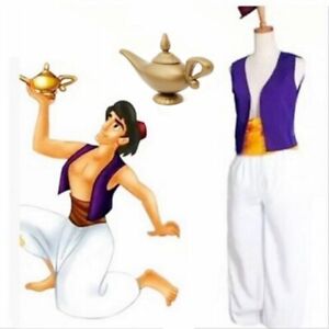 Arabian Prince Aladdin Costume Mens Bollywood Cosplay Adults Outfit Book Week