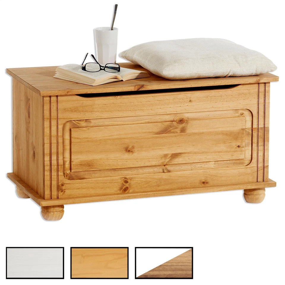 Truhenbank Sitztruhe Sitzbank Bank Holzbank Truhe Aufbewahrung Landhausstil - Bild 1 von 1