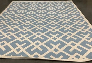 L BLUE / IVORY 9'-0" x 12'-0" Back Stain Rug, Reduced Price 1172679863 DHU552B-9 - Picture 1 of 4