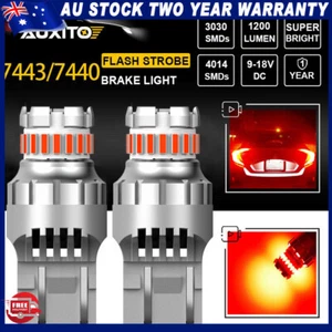 2x T20 W21W 7443 7440 Running LED Daytime Globes Turn 2200K Signal Reverse Lamp - Picture 1 of 11
