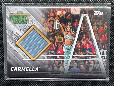 Carmella MRMB-CR #141/249 WWE Money In The Bank 2017 Mat Relic Wrestling Card. - Image 1 of 4