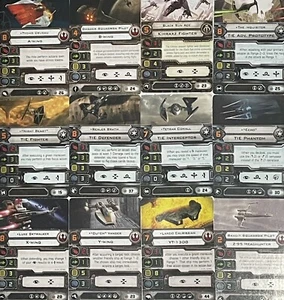Star Wars X-Wing Miniatures 1.0 Game FFG - Character Pilot Card Singles - Picture 1 of 137