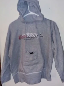 Coors leichter Hoodie mit seltenem Bierbeutel Brew City Unisex mittelgrau Kängurutaschen - Bild 1 von 7