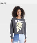 Women's SmileyWorld Spooky Graphic Sweatshirt  Gray L