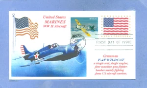 F-4F WILDCAT USMC Grumman Aircraft Color Photo Cachet Aviation First Day PM - Picture 1 of 1