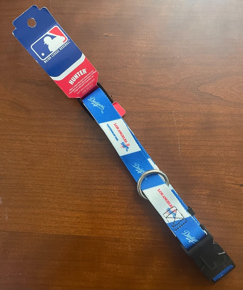 LOS ANGELES DODGERS Baseball Dog Collar MLB Hunter Medium Large Sizes LA - Image 1 of 1