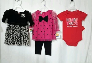 (3) TODDLER GIRLS OUTFITS NWT SIZE 12MONTHS  - Picture 1 of 2