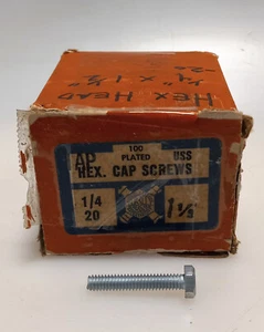 Vite a tappo esagonale placcata 1/4" x 1-1/2" a costole 64 kg - Foto 1 di 4