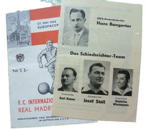 1964 Inter Milan v Real Madrid 27 May European Cup Final with Insert - Original - Picture 1 of 24