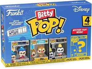 Funko Bitty Pop! Disney 4 Pack ~ Wiz Mickey Dale Prin Minnie & Mystery ? Fig NIB - Picture 1 of 8