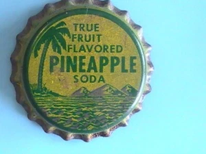 TAPA BOTELLA SIN USAR VERDADERA FRUTA SABOR PIÑA SODA CCS IMÁN EN CORCHO - Imagen 1 de 3
