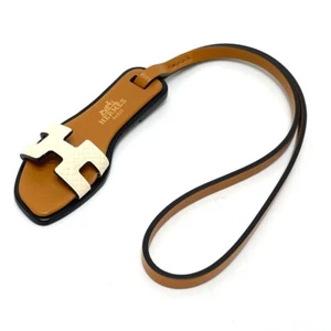 UNUSED HERMES Oran Nano Bag Charm Epsom Brown - Photo 1/9