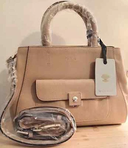 MODALU Bag Beige Leather Grab Bag Detachable Strap NEW WITH TAGS The Hemingway - Picture 1 of 4