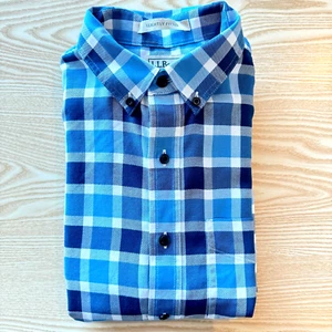 L.L.Bean Small Shirt Mens Blue 22" Pit-to-Pit Designer Fashion Long Sleeve Style - Picture 1 of 9