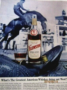 1961 Yellowstone Cowboy Bucking Bronco Originaldruck Anzeige 8,5 x 11" - Bild 1 von 6