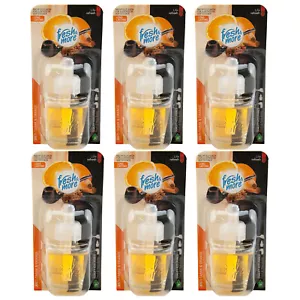 fresh & more ANTI TOBACCO & ORANGE 6 x 19ml Fragrance Plug Socket Air Freshener - Picture 1 of 1