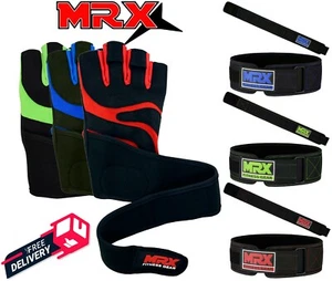 Weight Lifting Belt with Gym Gloves Training Fitness Bodybuilding Workout Set - Picture 1 of 49