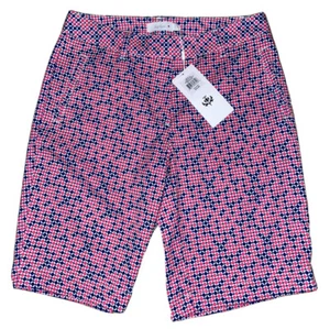 Lady Hogan Womens Golf Bermuda Shorts Pink Blue NWT Size 2 $55 - Picture 1 of 6