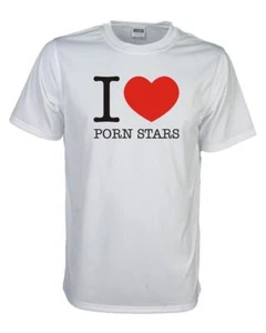 I love porn stars Fun T-Shirt Spruch Shirt I heart Funshirt S bis 5XL (FSL033) - Bild 1 von 4