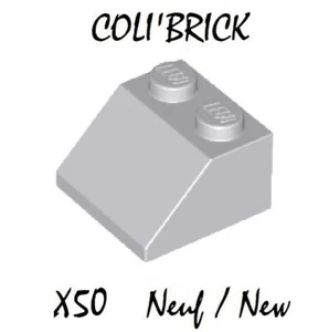 Lego 3039 - 50x Brique pente Slope 45° 2x2 - Light Bluish Gray - 6227 35277 NEUF - Picture 1 of 1