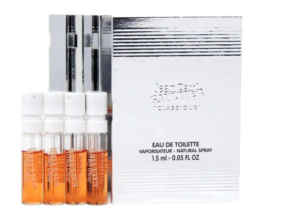 JPG JEAN PAUL GAULTIER CLASSIQUE EDT 1,5 ml 0,05 fl oz x 4 muestras de spray de perfume Foto 1 de 1