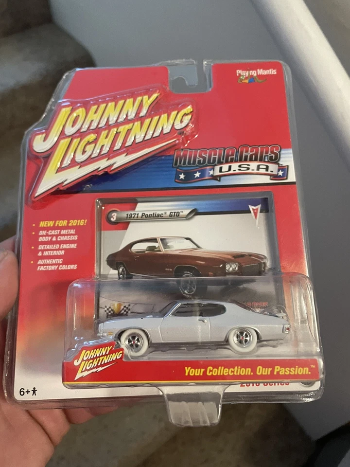 Johnny Lightning Muscle Cars Blue 1971 Pontiac GTO Release 1b 2016 A30